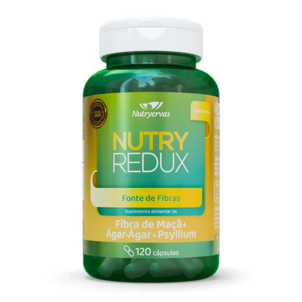 Nutry Redux . Suplemento de Fibra de maçã + psyllium + ágar-ágar