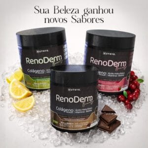 RenoDerm Beauty Nutrye – Mix de Colágeno Hidrolisado, Ácido Hialurônico, Biotina, Vitaminas e Minerais
