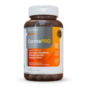 CurmaPro . Cúrcuma + Extrato de Própolis + Gengibre + Laranja Moro . 60 cápsulas