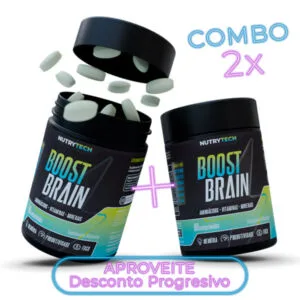 COMBO 2X Boost Brain . Nootrópico . 180 comprimidos