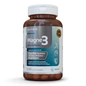 Magne 3 (Magnésio Quelato Bisglicinato + Magnésio  Quelato  Citrato + Magnésio  Quelato  Malato)
