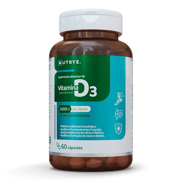 Suplemento Vitamina D3 2000ui . 60 Cápsulas