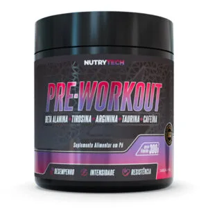 PRE-WORKOUT - Beta alanina + Tirosina + Arginina + Taurina + Cafeína
